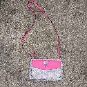 Calvin Klein crossbody bag - pink straps and beige body